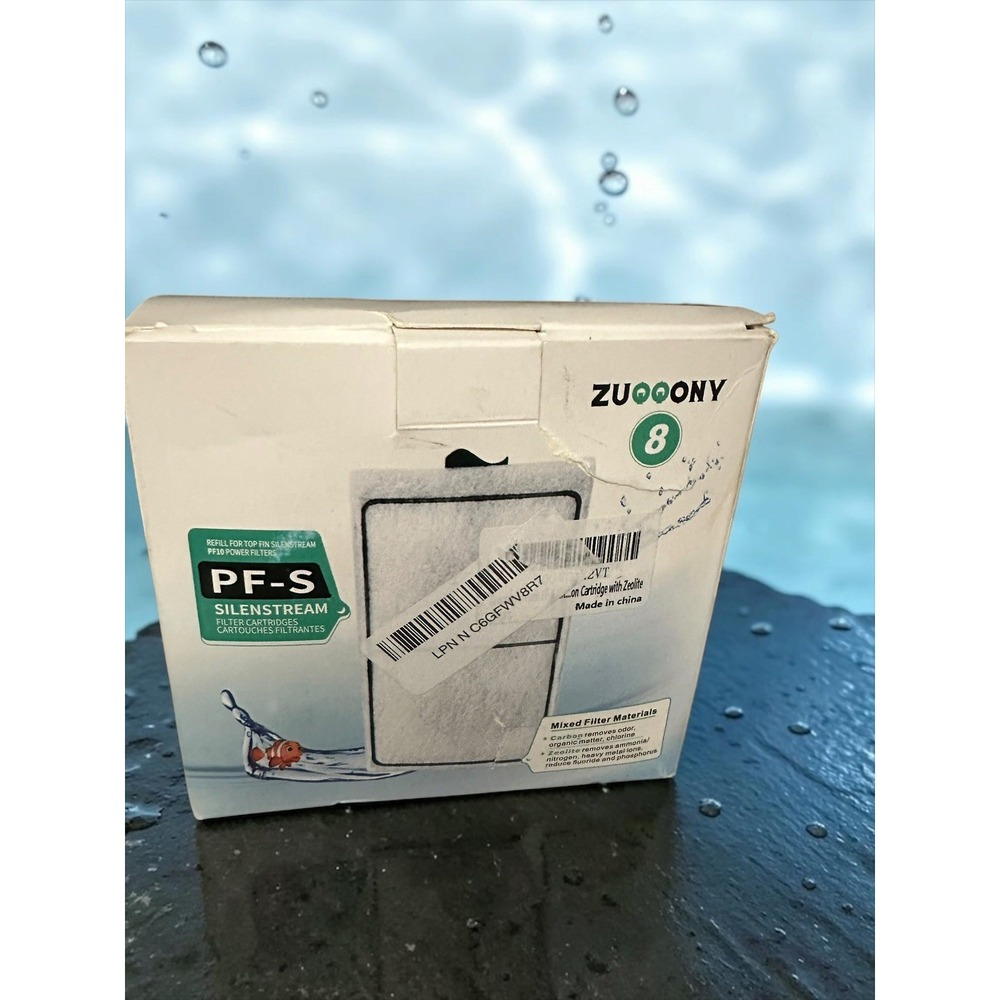8 Pack PF-S Fish Tank Filter Cartridges for Top Fin Silenstream PF-S